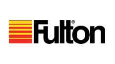 Fulton logo with red and yellow stripes.